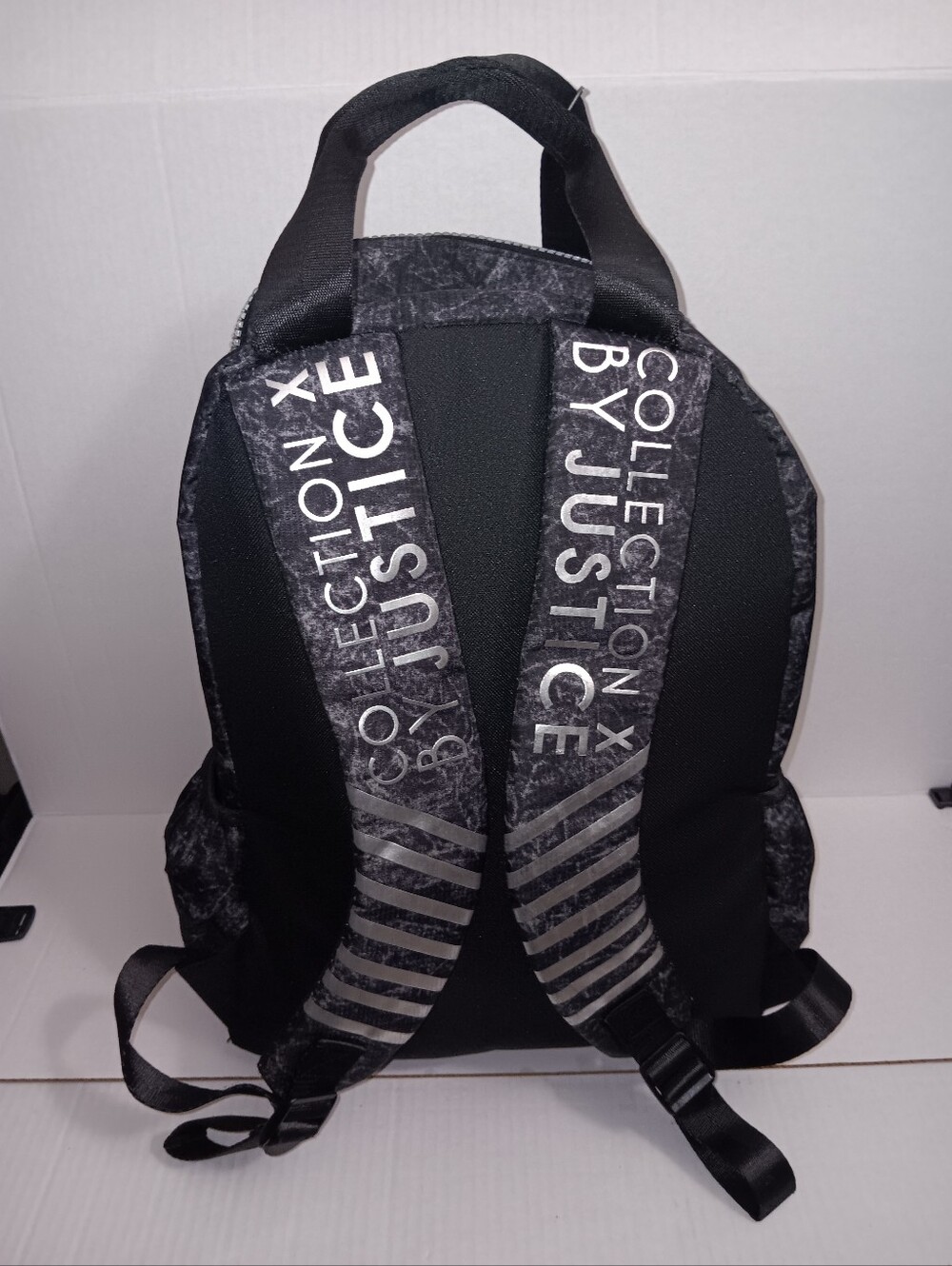 COLLECTION X by JUSTICE SILVER ZIPPERS TIE-DYE ADJUSTABLE STRAP BACKPACK - Picture 6 of 12